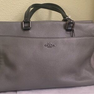 Coach Charcoal Leather Men's Briefcase